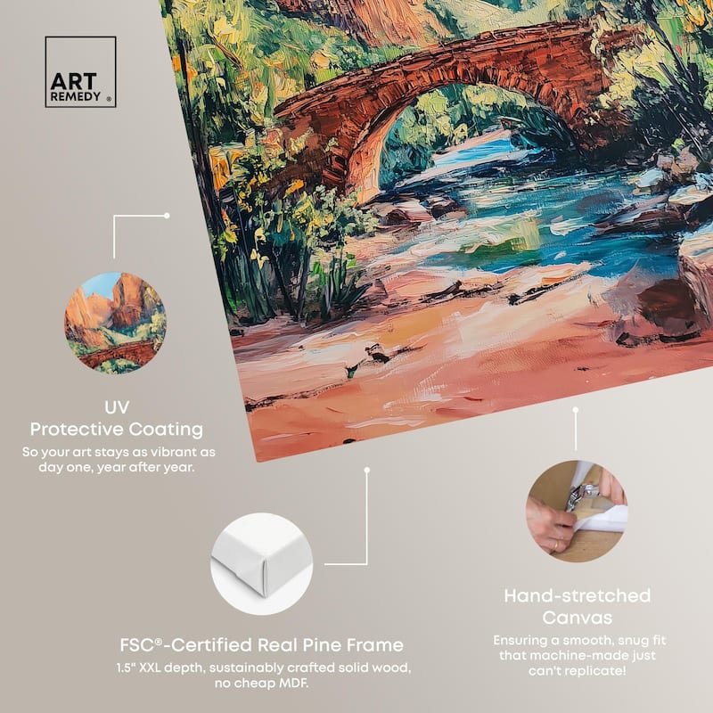 Bridge in Time Canvas by Art Remedy, Gallery Wrapped