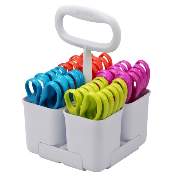 Stanley Removable 4 Cup Scissor Caddy and Guppy Kids Scissors, 24 Pack. Opens flyout.