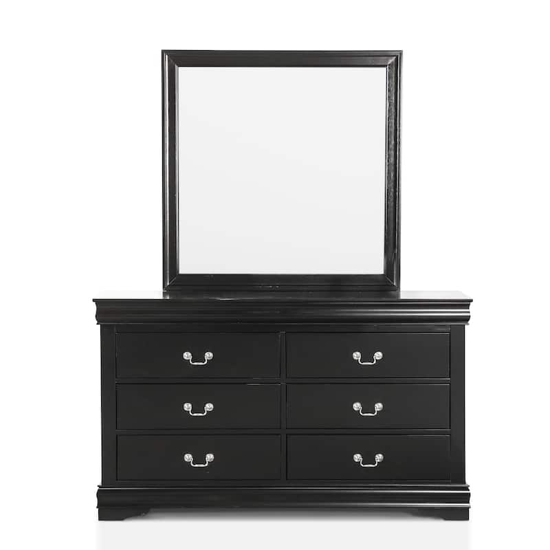 Furniture of America Devi Traditional Solid Wood 6-Piece Sleigh Bedroom Set