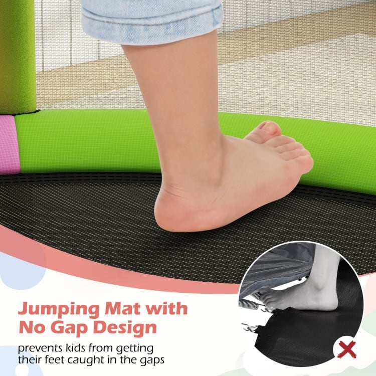 55" Kids Trampoline Gift for for 3-6 Years Old Boys and Girls-Green