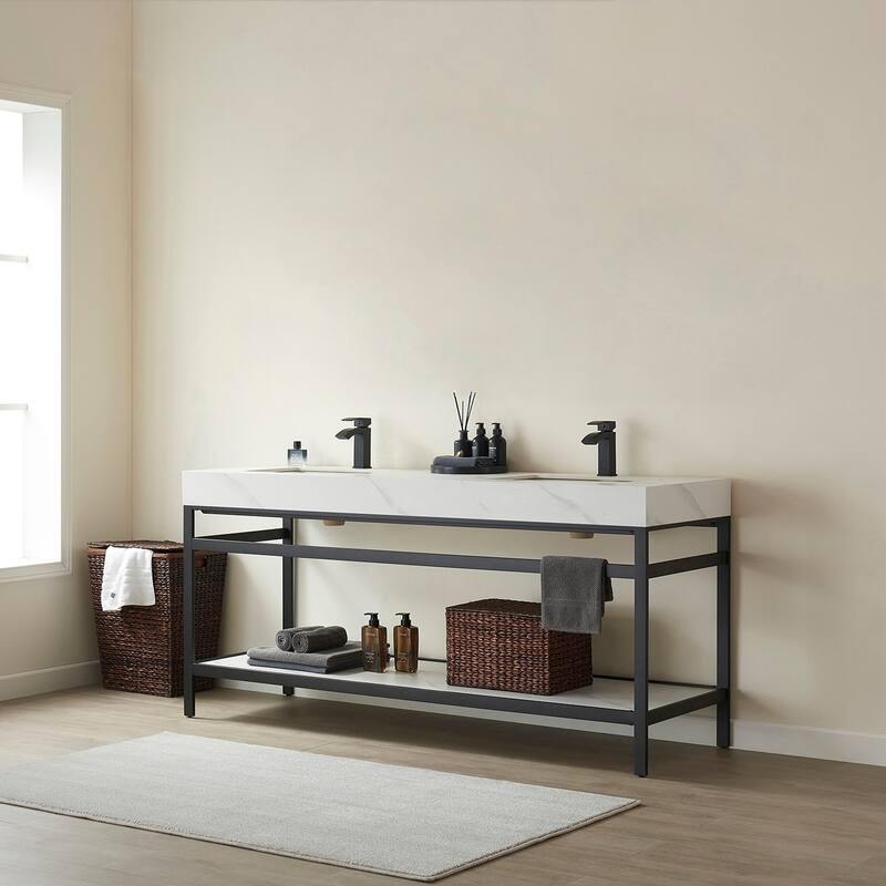 Miseno MV702572-NM Funes 72" Free Standing Double Basin Vanity Set