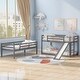 preview thumbnail 3 of 13, Adjustable Solid Pine Triple Bunk Bed with Ladder and Slide