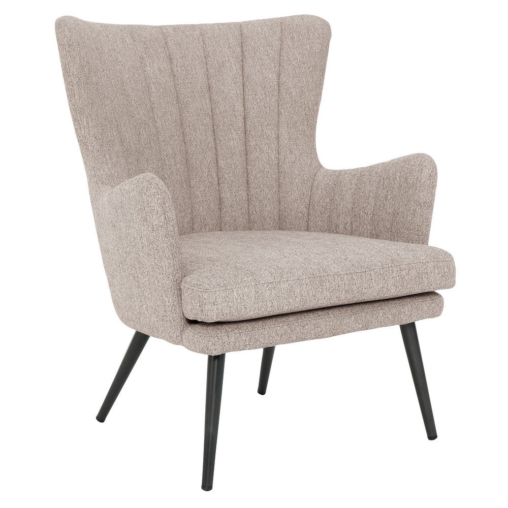 Jenson Accent Chair with Fabric and Grey Legs
