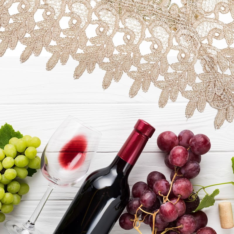 Shop LC Polyester Table Runner with Lace Mothers Day Gifts for Mom