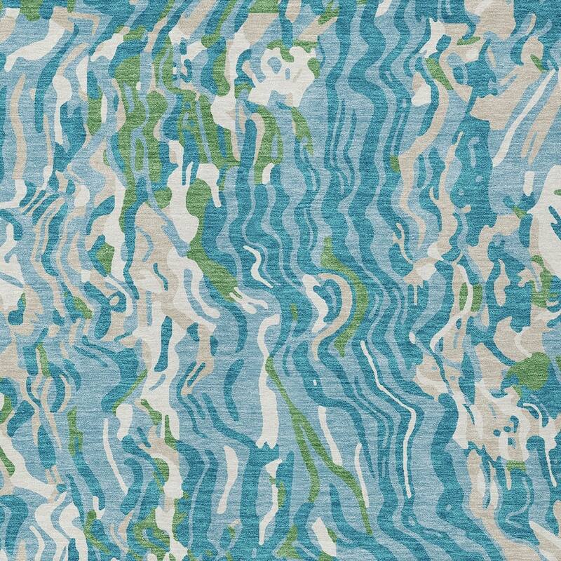 HomeRoots Abstract Transitional Rectangle Outdoor Rug