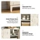 preview thumbnail 35 of 41, Silakan Mid-Century Modern 4-Door Large Storage Sideboard with Solid Wood Legs by HULALA HOME