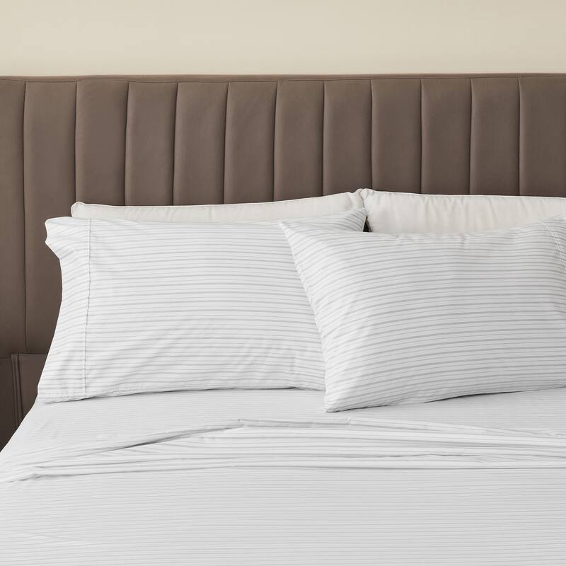 Premium Striped Microfiber Sheet Set