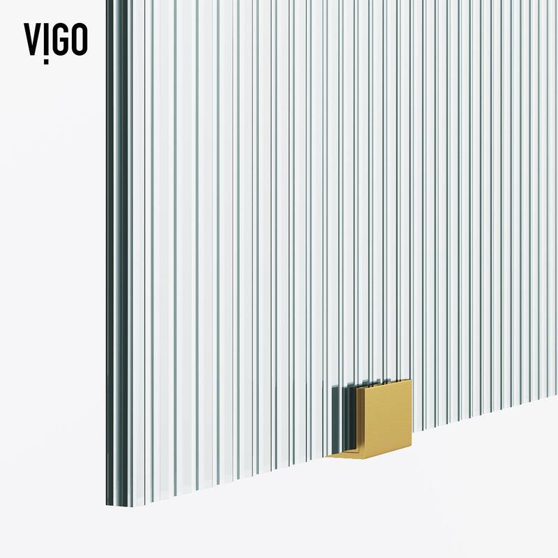 VIGO Elan 56" to 60" W x 74" H Frameless Sliding Shower Door