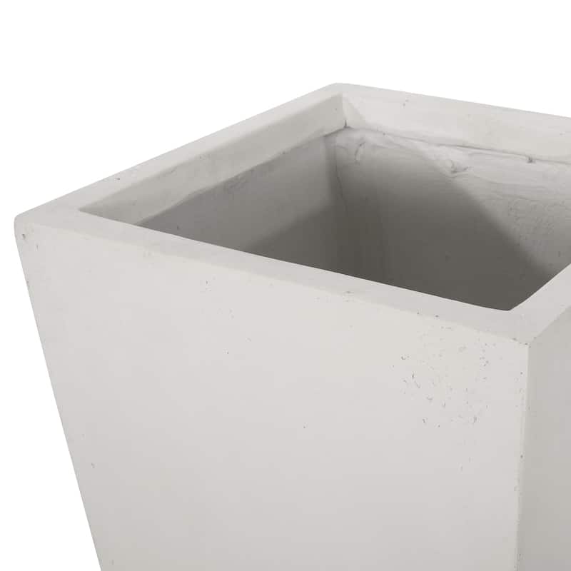 Ella Outdoor Modern Cast Stone Planter by Christopher Knight Home
