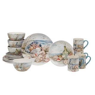 Certified International Coastal Landscape 16 Piece Dinnerware Set, Service For 4