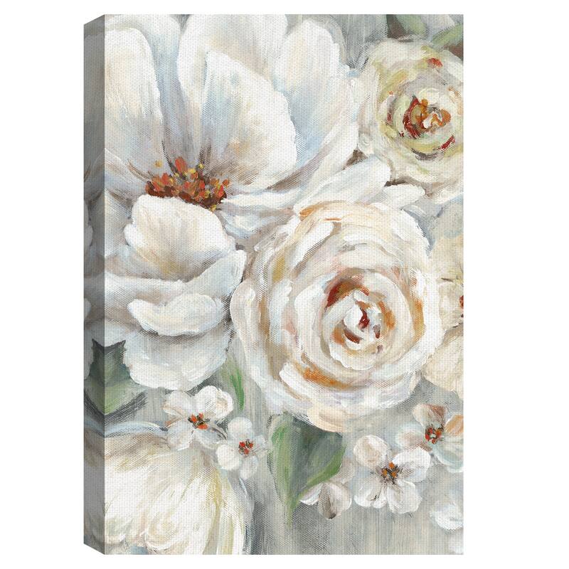 Neutral Blooms by Willowbrook Fine Art Canvas Art Print