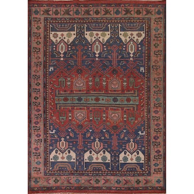 Geometric Sirjan Oriental Area Rug Handmade Wool Carpet - 8'0"x 10'2"