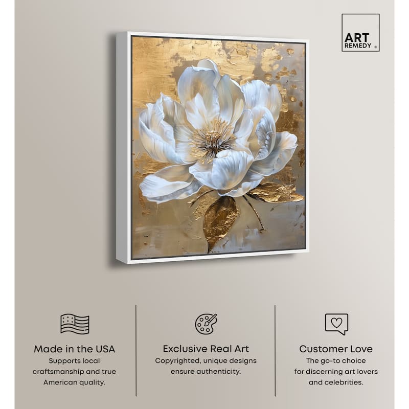 Athenas Flower Canvas Glamorous Feminine Wall Art by Art Remedy