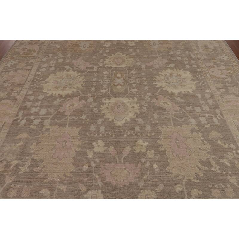 Vegetable Dye Oushak Area Rug Turkish Hand-Knotted Wool Carpet - 8'1"x 10'0"