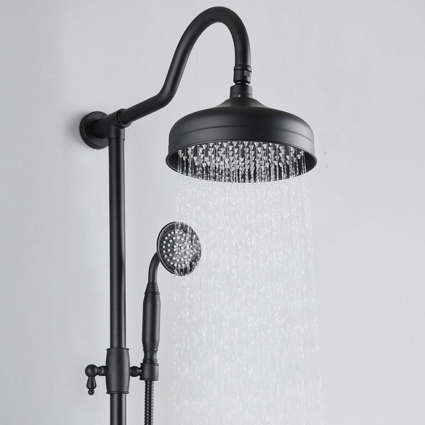 YASINU Vintage 8 inch Rain Shower Head Shower System - On