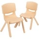 preview thumbnail 21 of 56, 2 Pack Plastic Stackable Preschool Chair with 10.5" Seat Height - 14"D x 12.5"W x 20"H