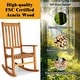 preview thumbnail 12 of 30, Gymax Wooden Rocking Chair Porch Rocker High Back Garden Seat For - See Details