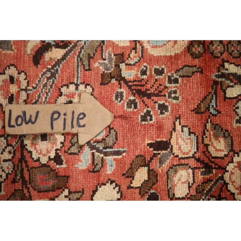 Hand Knotted Oriental 100% Wool Carpet Traditional Floral Oranges & Rust Lilian Area Rug - 10' 8'' X 4' 9''