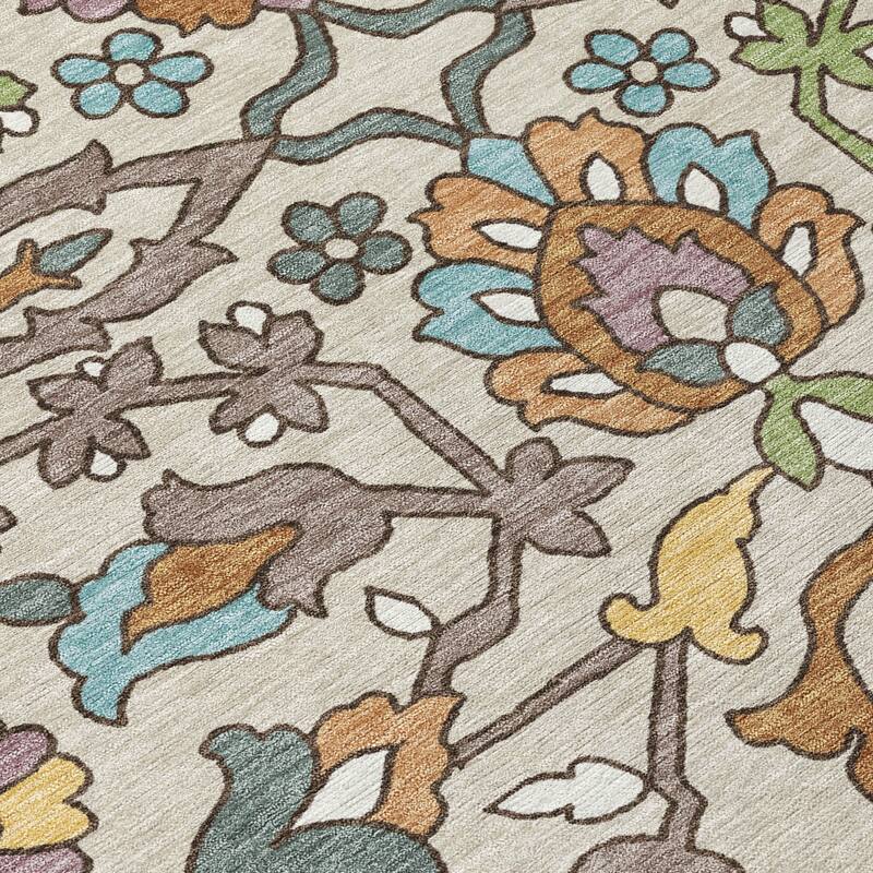 Machine Washable Indoor/ Outdoor Traditional Blanca Chantille Rug