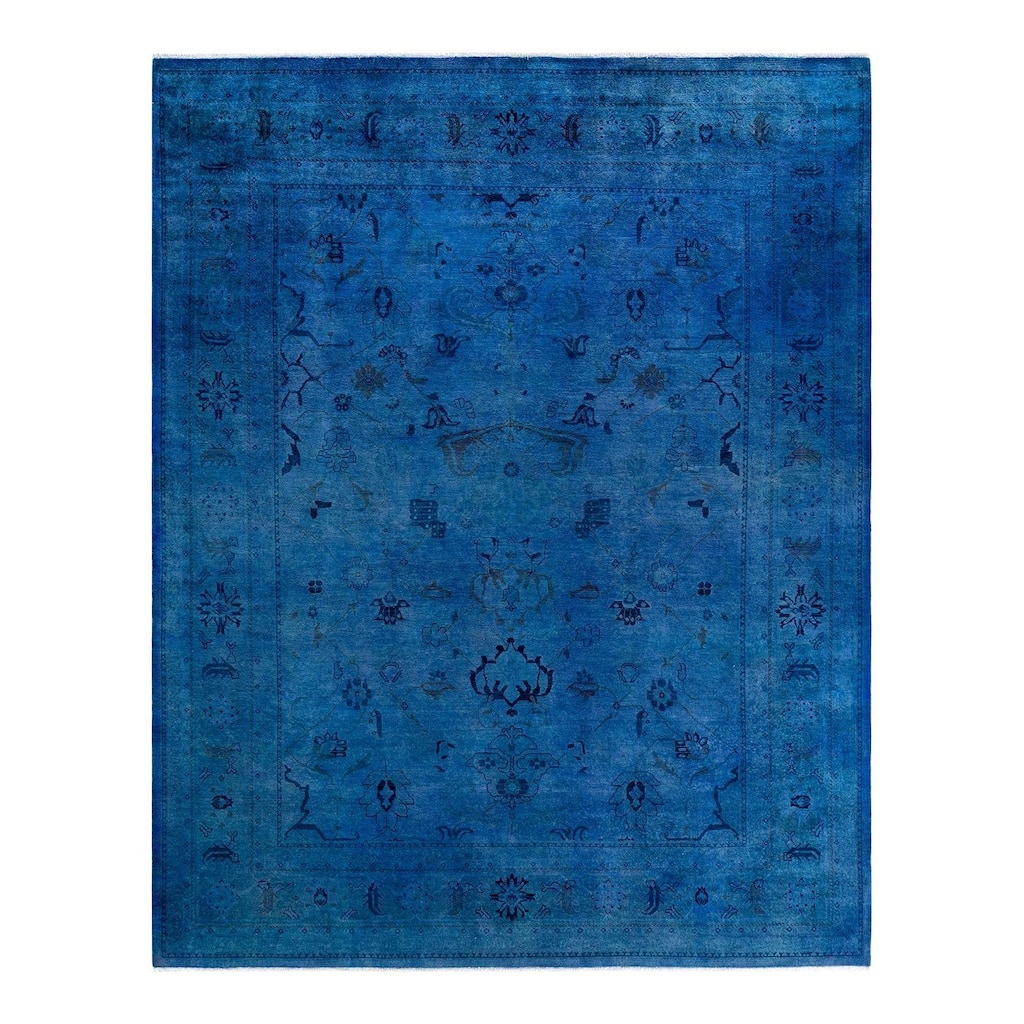 Contemporary Overdyed Wool Hand Knotted Area Rug - 8' 2" x 10' 1"