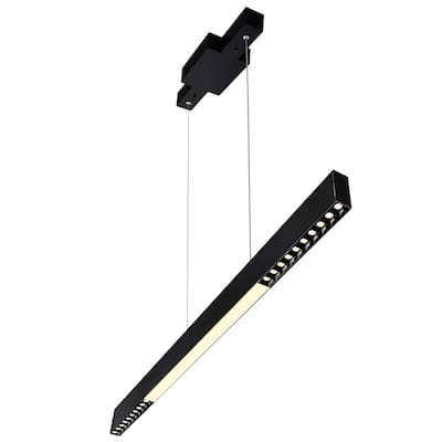 Pienza 5 in LED Integrated Black Chandelier
