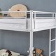 preview thumbnail 23 of 29, Twin Over Twin Bunk Bed with Trundle, Metal Bunk Bed with Two Side Ladder and Guardrails
