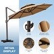 preview thumbnail 18 of 42, Crestlive Products 12ft Round Double Top Cantilever Patio Umbrella with 7-position Adjustment