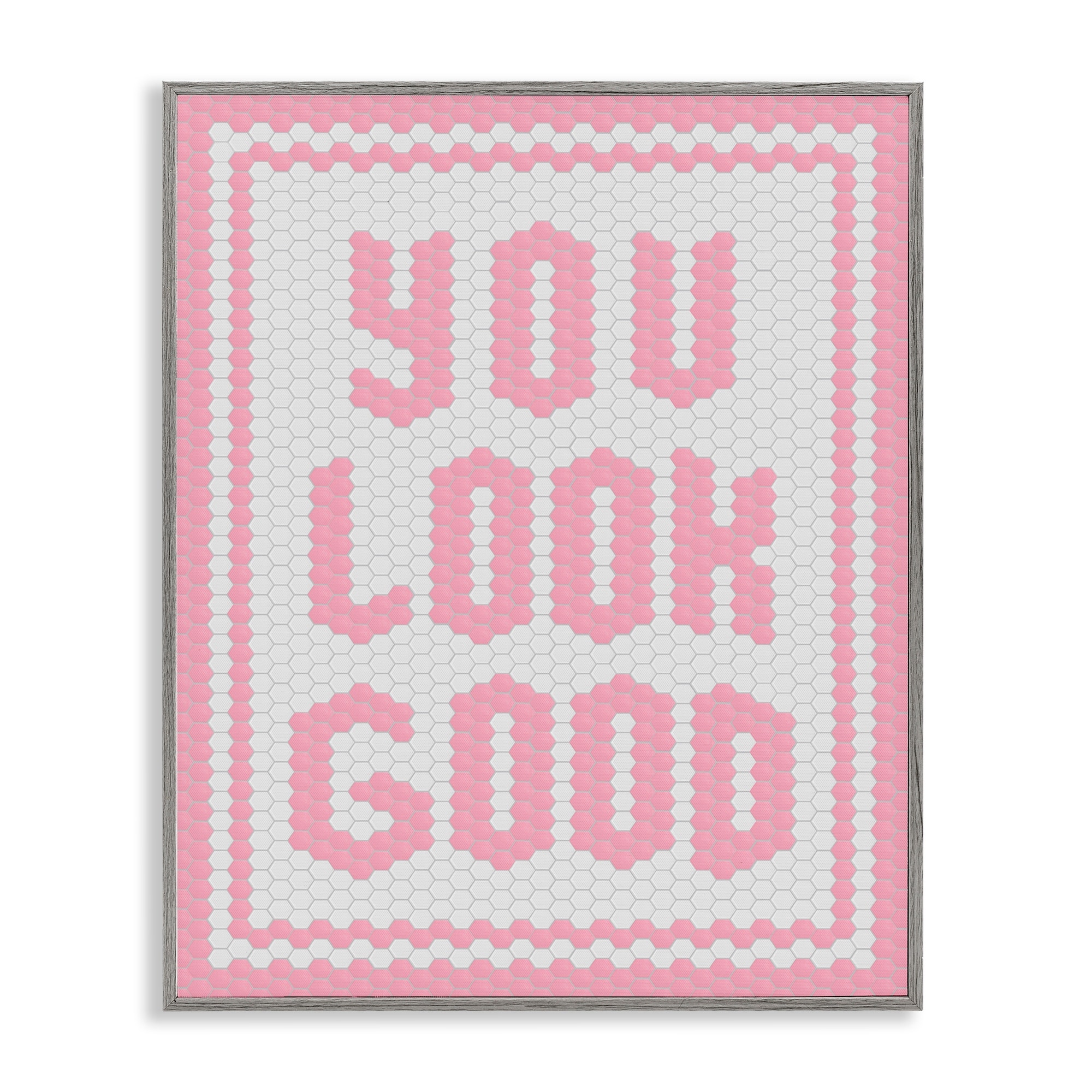 Stupell You Look Good Pink Pastel Framed Giclee Art Design By Lettered and Lined