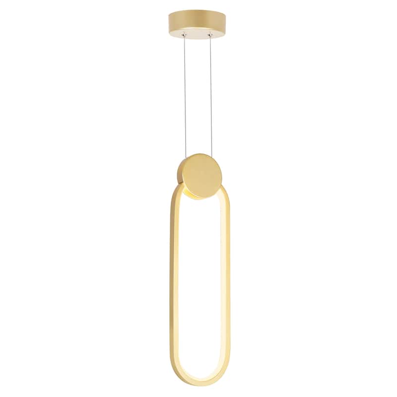 Pulley 4 in LED Satin Gold Mini Pendant - Satin Gold - Satin Gold