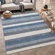 preview thumbnail 47 of 149, Machine Washable Indoor/ Outdoor Cabana Stripe Chantille Rug