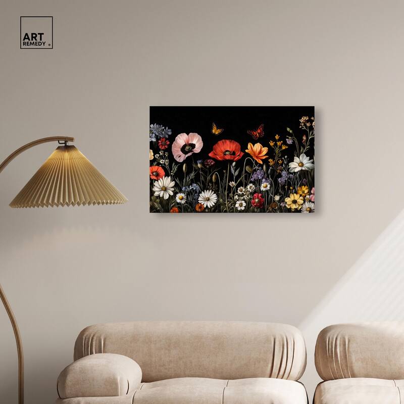Wildflower Panorama Canvas by Art Remedy, Gallery Wrapped