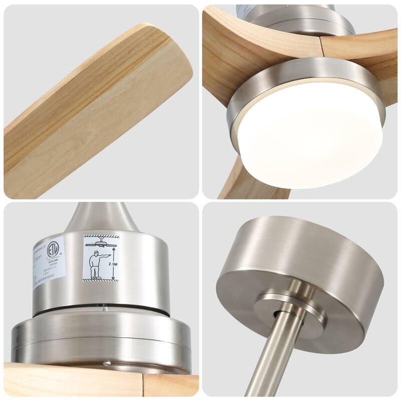 52 Inch Ceiling Fan with Smart Dimmable LED Lighting