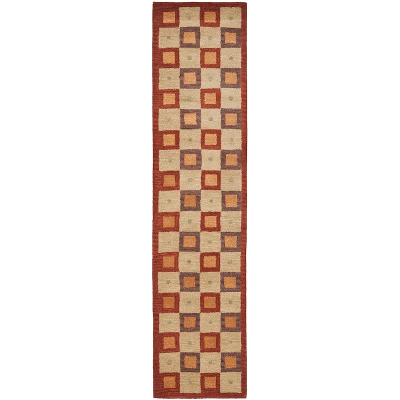SAFAVIEH Handmade Soho Allyssa Checkers N.Z. Wool Rug