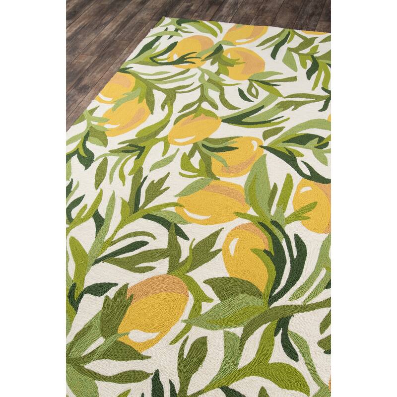 Momeni Veranda Polypropylene Hand Hooked Green Area Rug