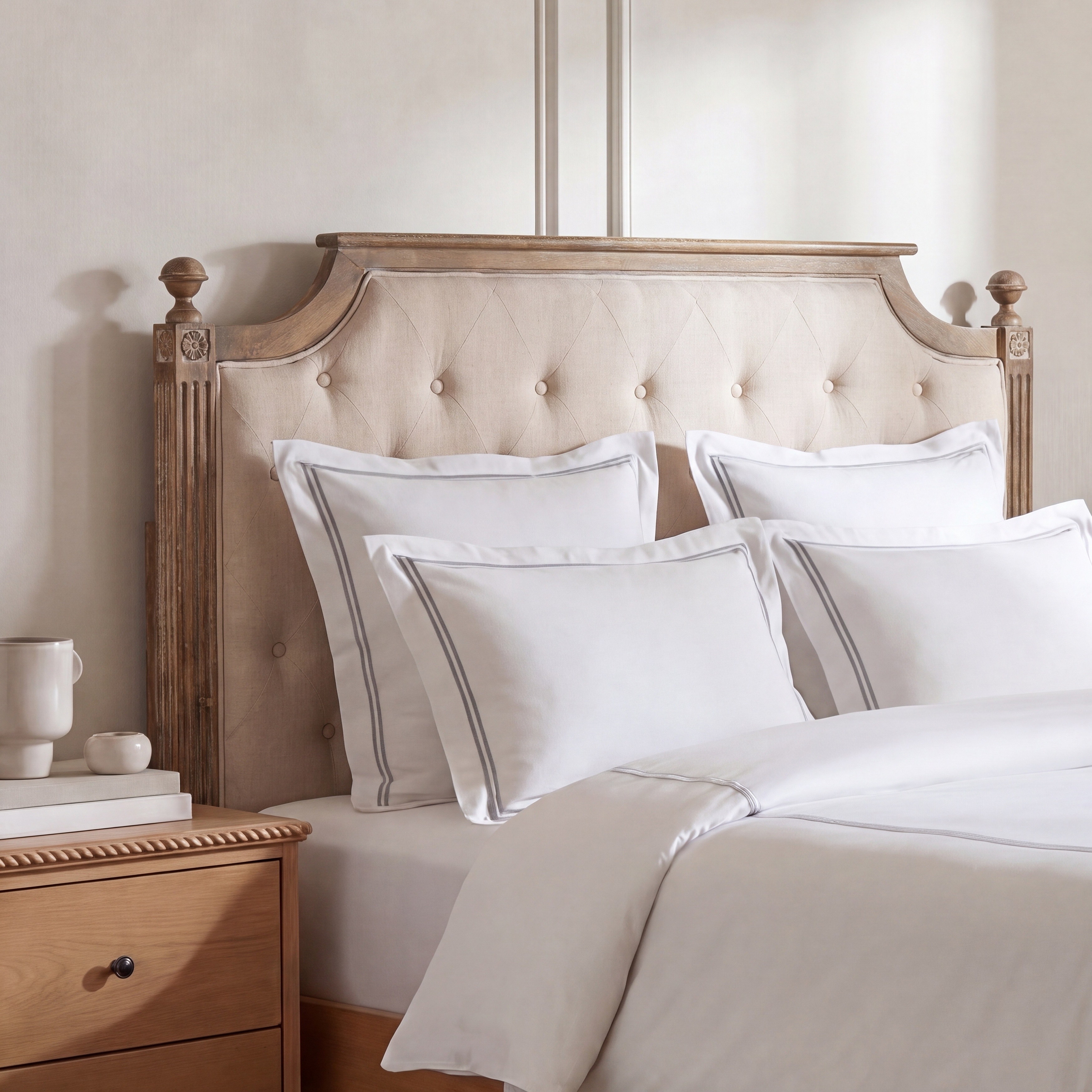 SAFAVIEH Desiderata Rustic Wood Tufted Headboard