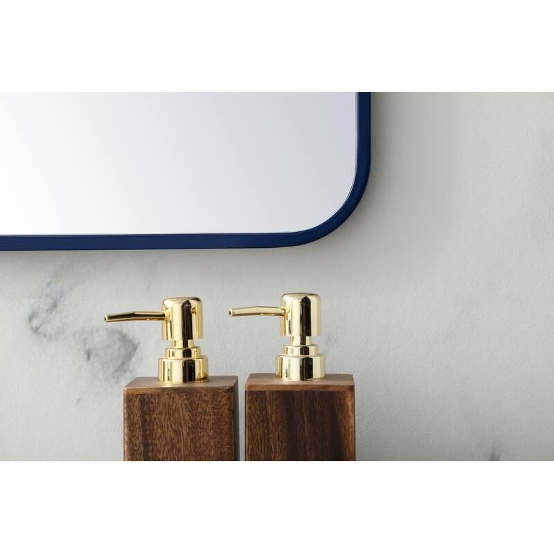 Ezra Soft Corner Metal Rectangular Mirror