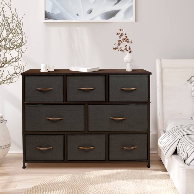 Dresser w/ 8 Drawers Furniture Storage Chest for Clothing Organization