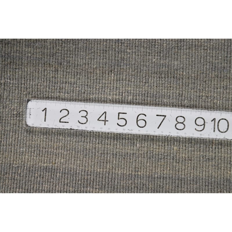 Gray Blue Gabbeh Oriental Foyer Rug Hand-Knotted Wool Carpet - 3'4"x 6'5"