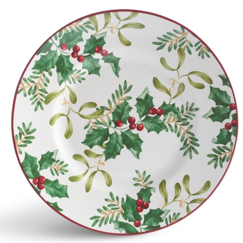 222 Fifth Christmas Foliage 12 Piece Dinnerware Set