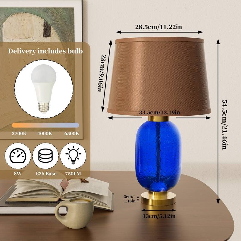 Bedside Table Lamp with 3-Way Lighting Modes for Bedroom Living Room