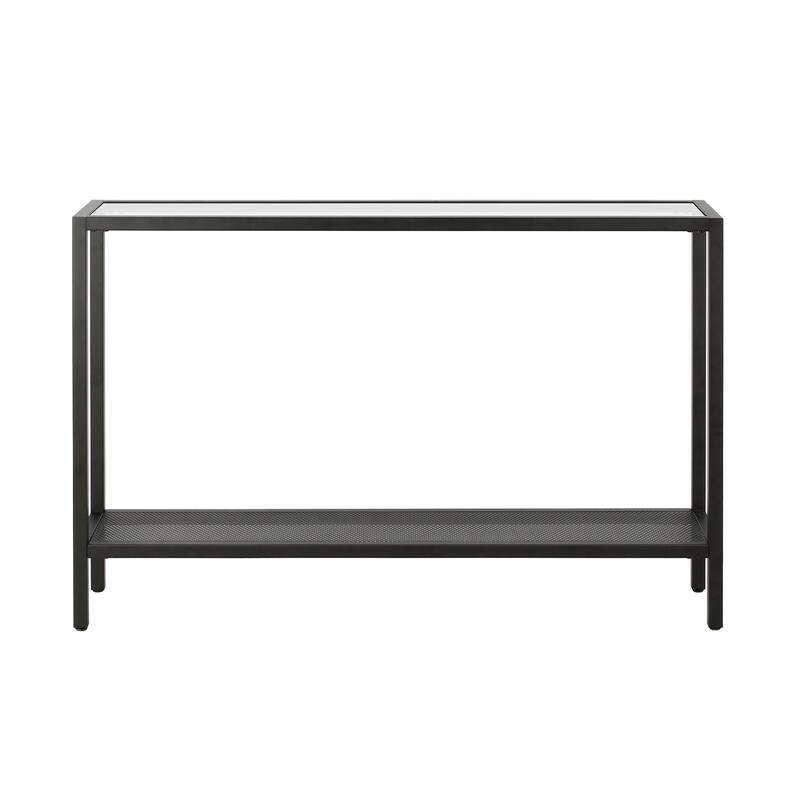 Rigan Modern Metal and Glass Console Table