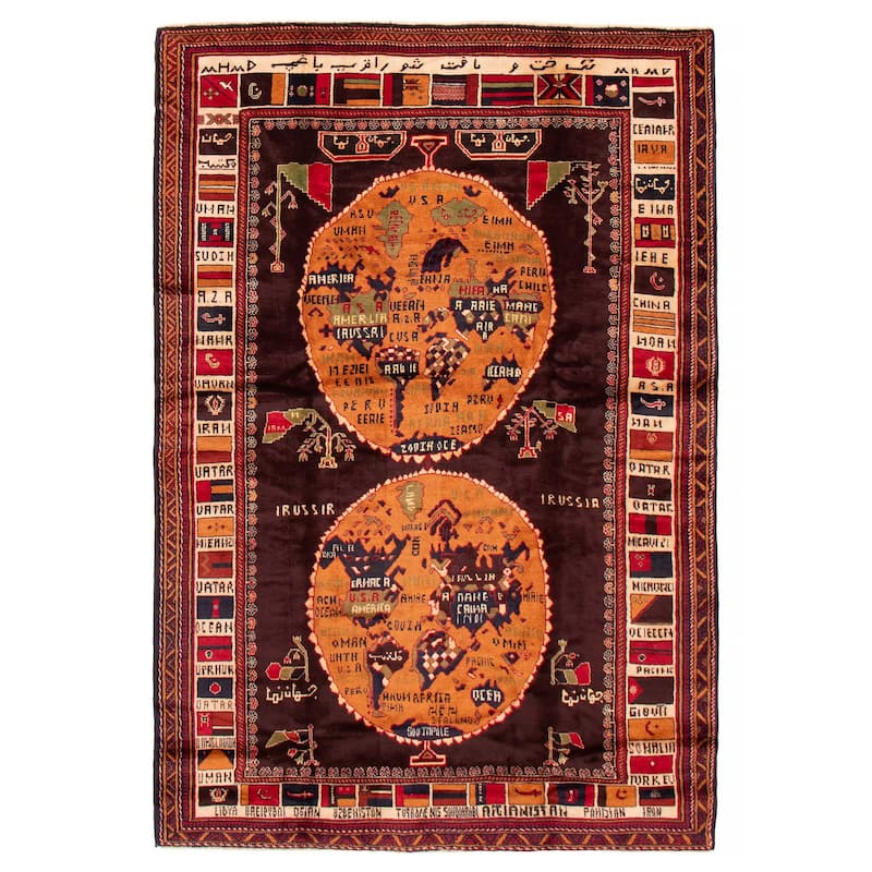 ECARPETGALLERY Hand-knotted Teimani Brown Wool Rug - 6'0 x 8'8 - 6'0 x 8'8 - Brown