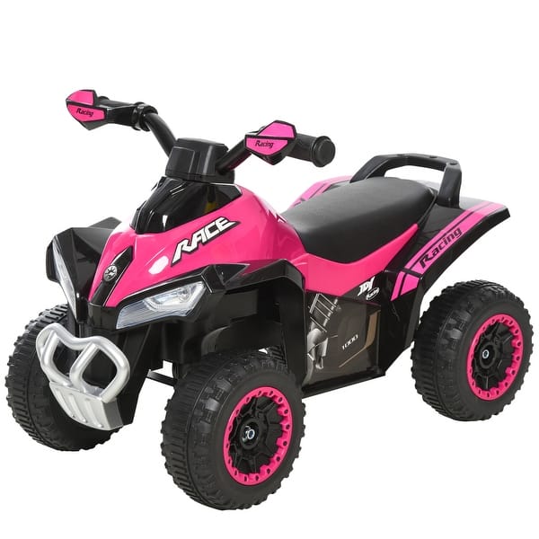 slide 2 of 10, Kids Ride-On Push Car with LED Lights and Music, Foot-to-Floor Sliding Car for Toddlers, Walking ATV Toy, No Power Required Kids - Pink