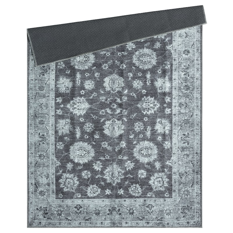 Legacy Petra Traditional Bordered Washable Area Rug