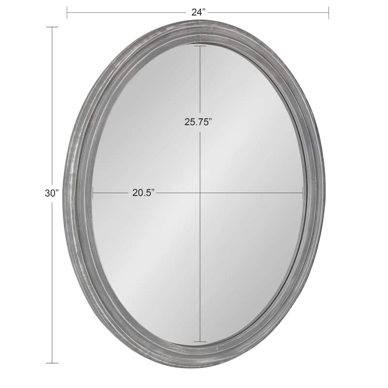 Kate and Laurel Mansell Oval Framed Wall Mirror