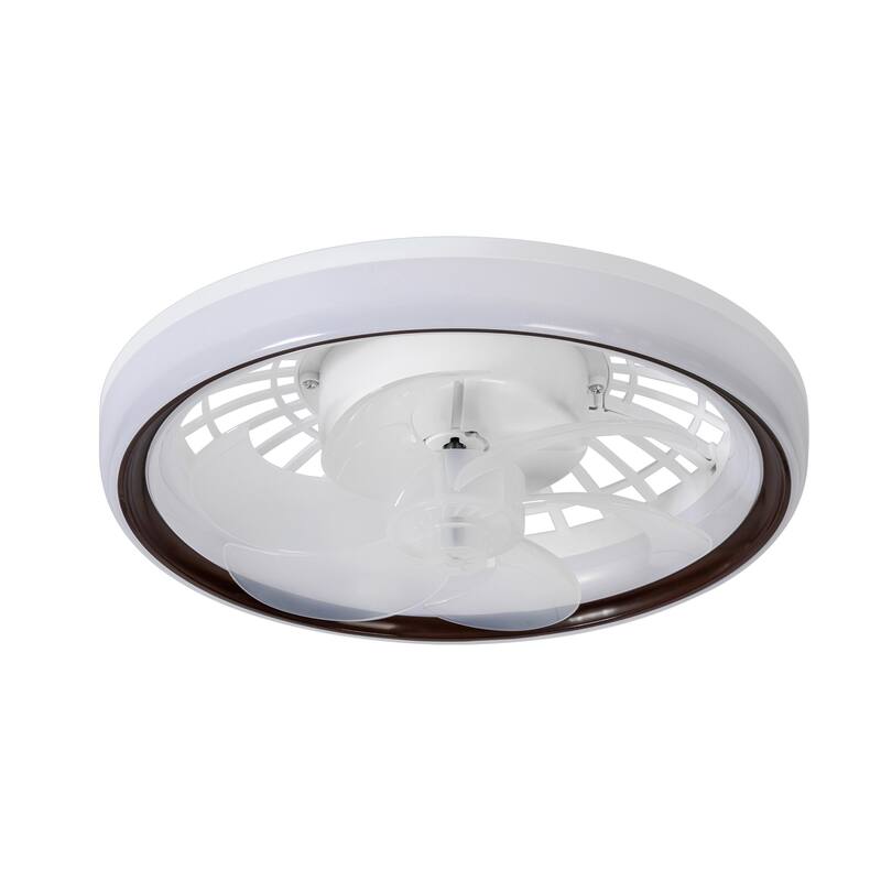 13-In Socket White LED Ceiling Fans with Lights and Remote