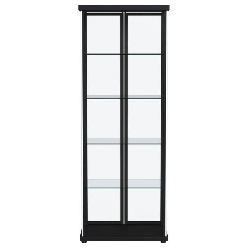 Aero 5-shelf Display Curio Cabinet with LED Lighting