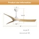 preview thumbnail 42 of 189, Sofucor 42"/48"/ 52"/60"Noiseless Walnut Wood Ceiling Fan with Remote Control, Integrated Light Optional