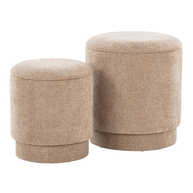 Carson Carrington Corday Upholstered Ottoman Set (Set of 2)