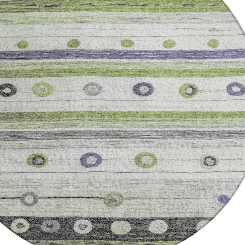 HomeRoots Striped Transitional Rectangle Outdoor Rug